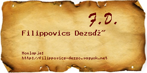 Filippovics Dezső névjegykártya